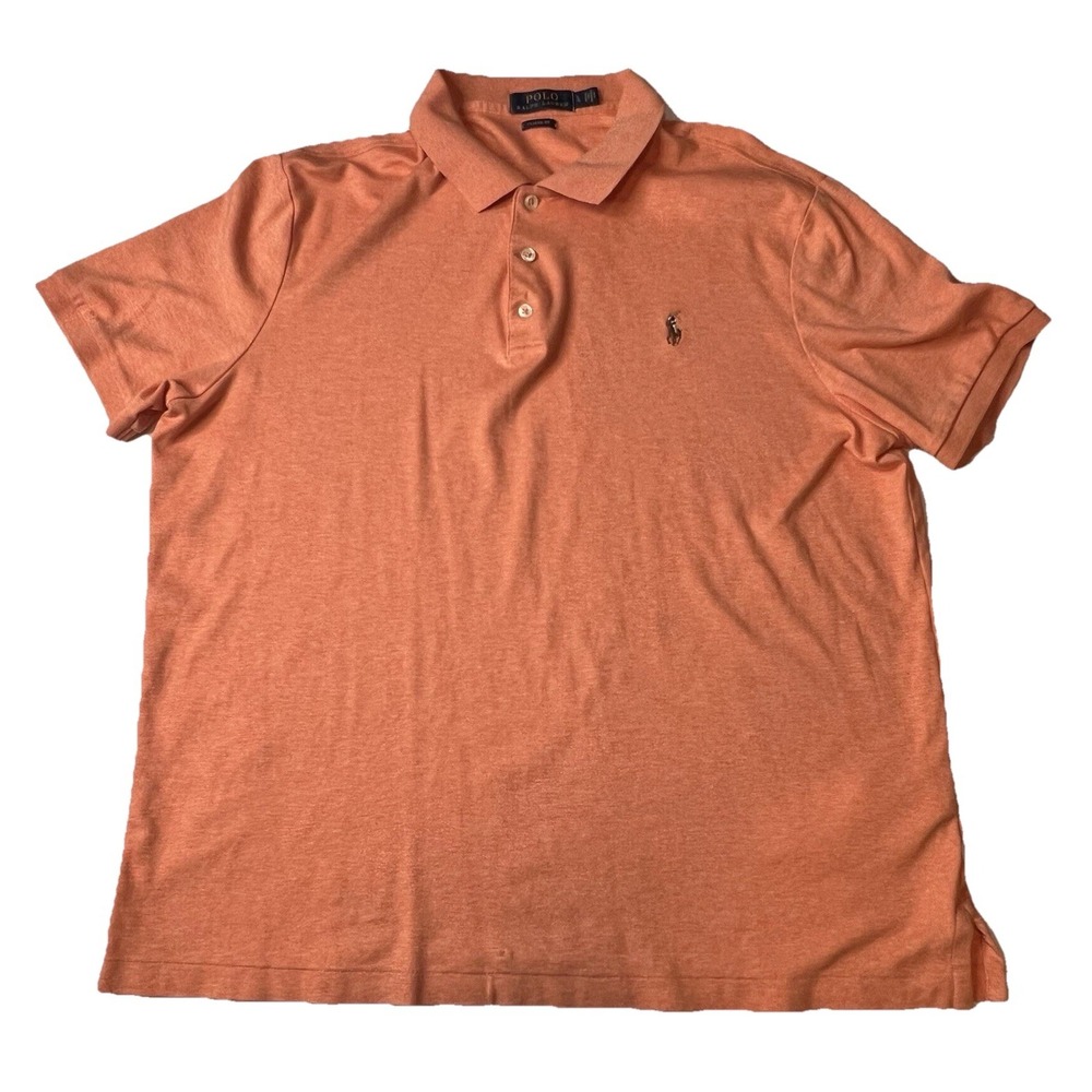 Polo Ralph Lauren Classic Fit Polo Flesh Pony Orange Peach Men's Large